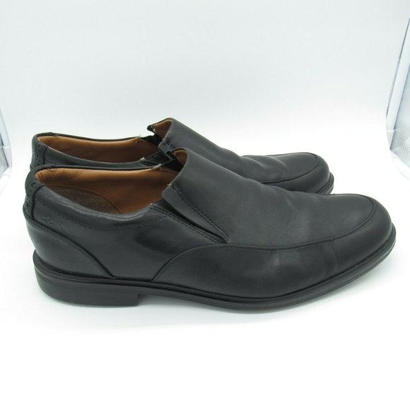 Clarks Mens Size 10.5 Gabson Step 26102900 Black Leather Slip On Loafers Shoes main image 12